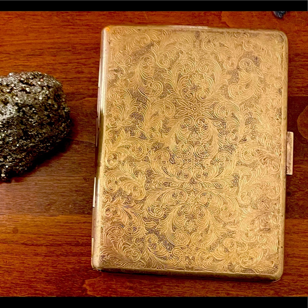 Vintage Har-Bro Cigarette Case 24k gold plated  Made in England